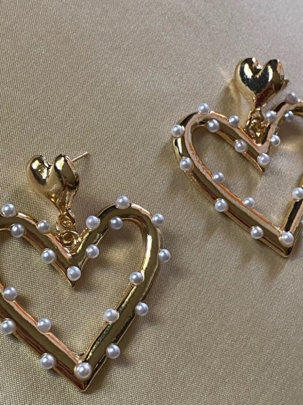 Vintagestyle heart earringsM7
